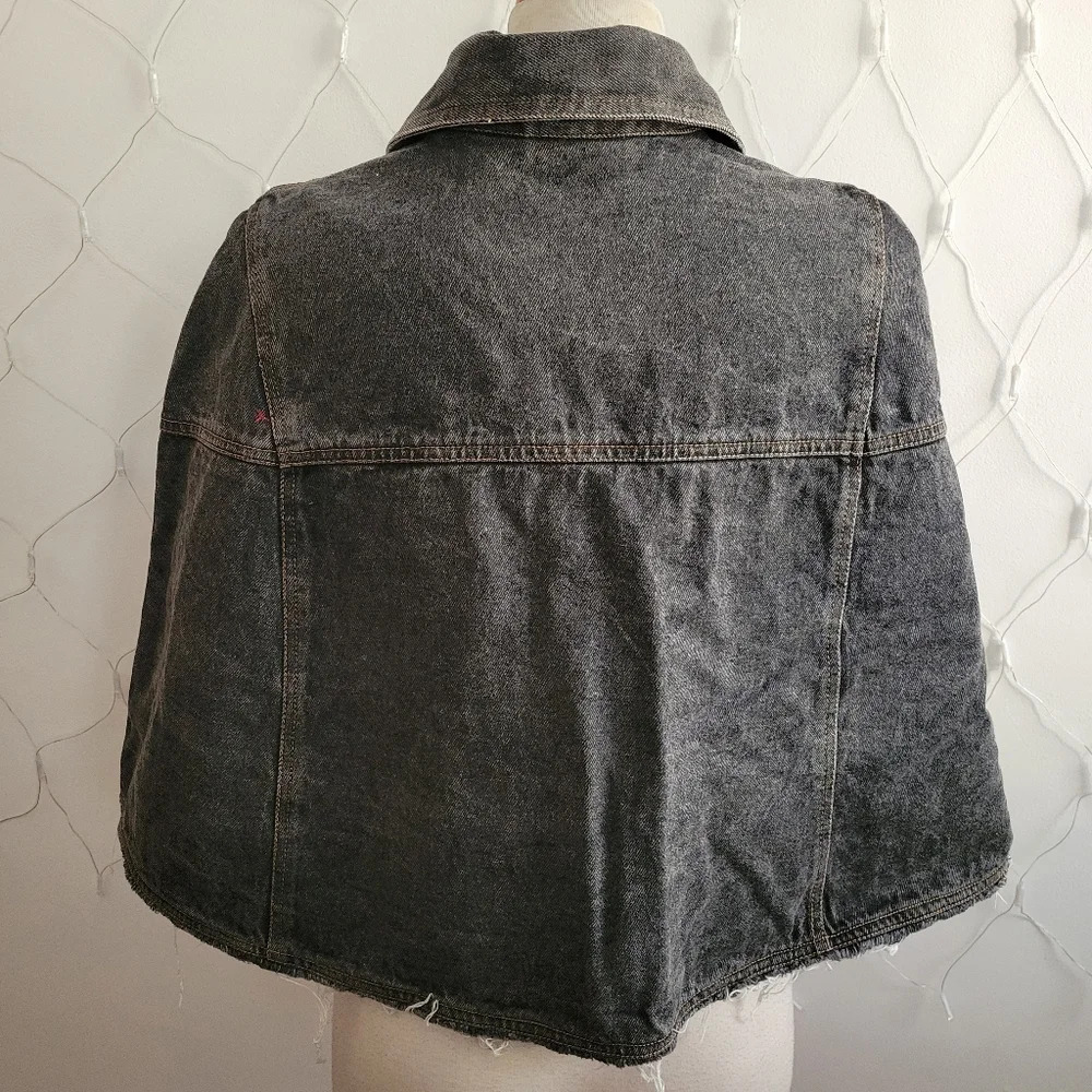 Vintage Denim Cape by Jeanology / Gray / Size 8 (Medium) - Picture 5 of 6